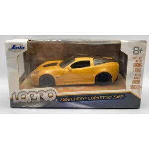 New JADA LAPRO Diecast Car 2006 Chevy Corvette Z06 Yellow 1/64